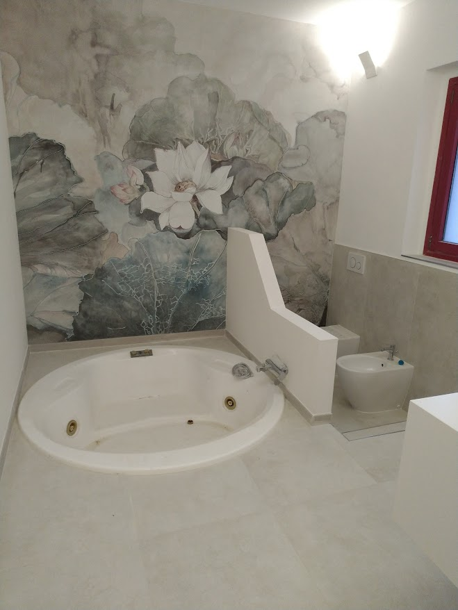 Vasca tonda con murales